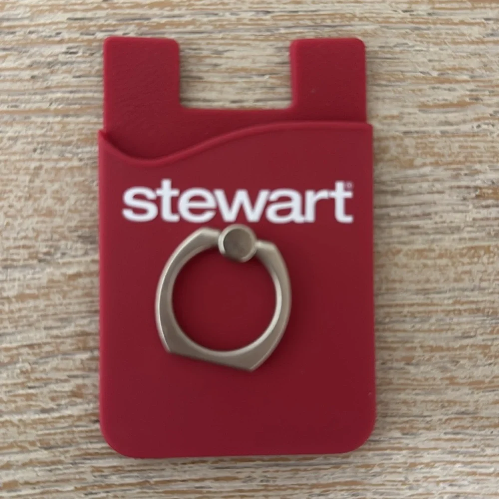 Phone Silicone Card Holder With Metal Ring
